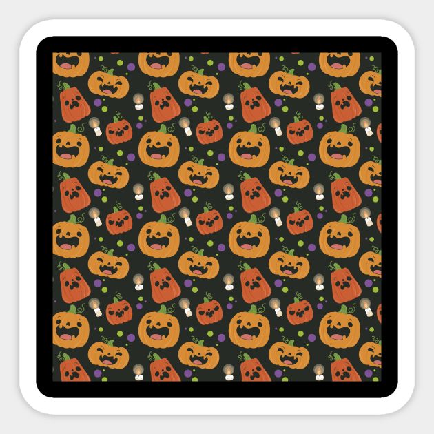 Halloween Seamless Pattern Sticker by aquariart